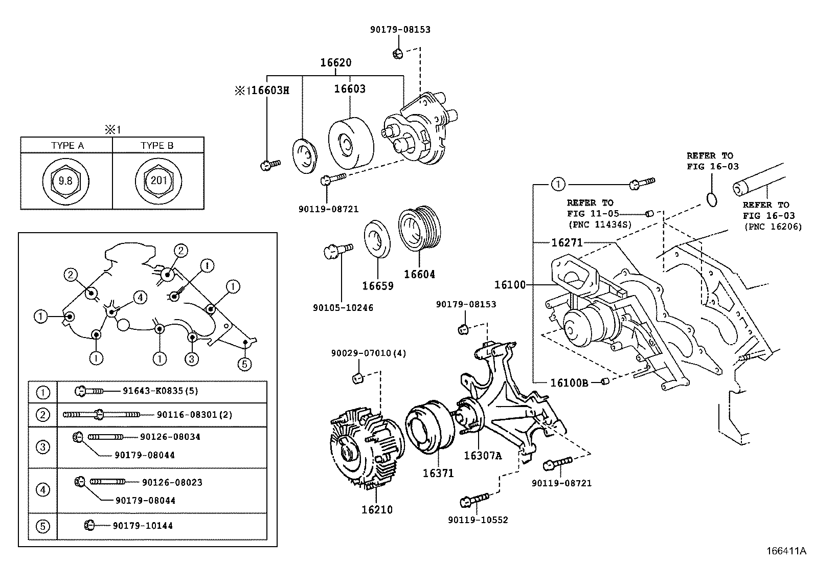 Toyota 16210-50050 COUPLING ASSY, FLUID