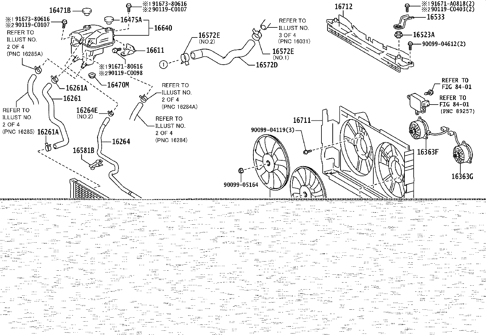 16261-0Y140 HOSE, WATER BY-PASS product image