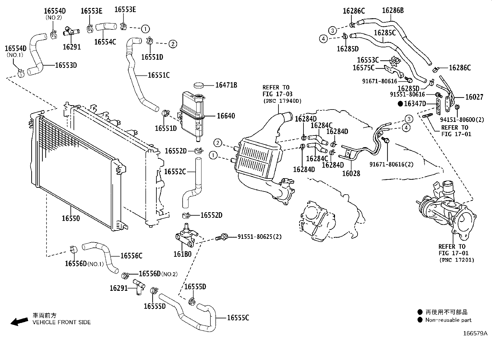 16571-47110 HOSE, RADIATOR, NO.1 product image