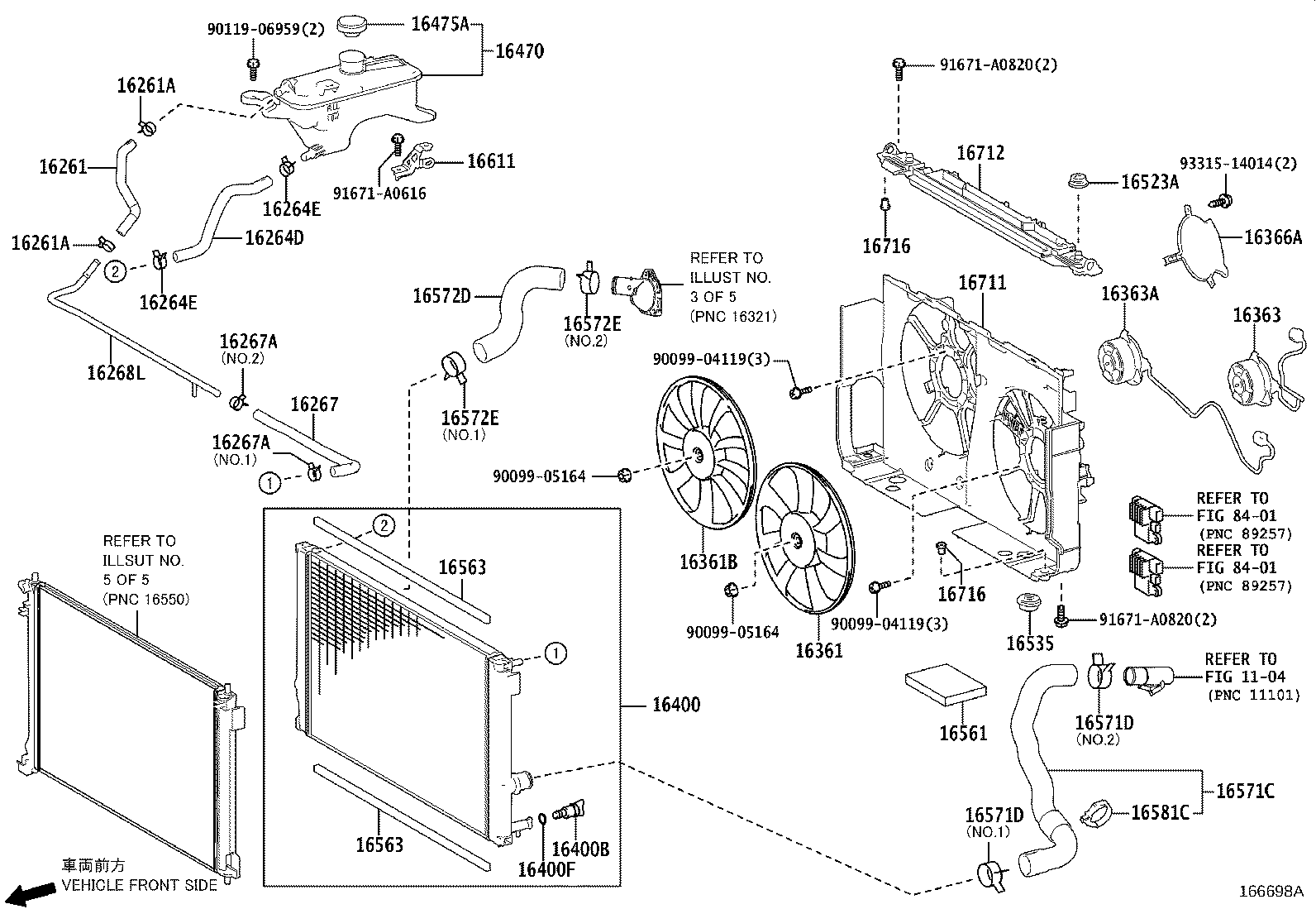 16264-36060 HOSE, WATER BY-PASS, NO.2 product image