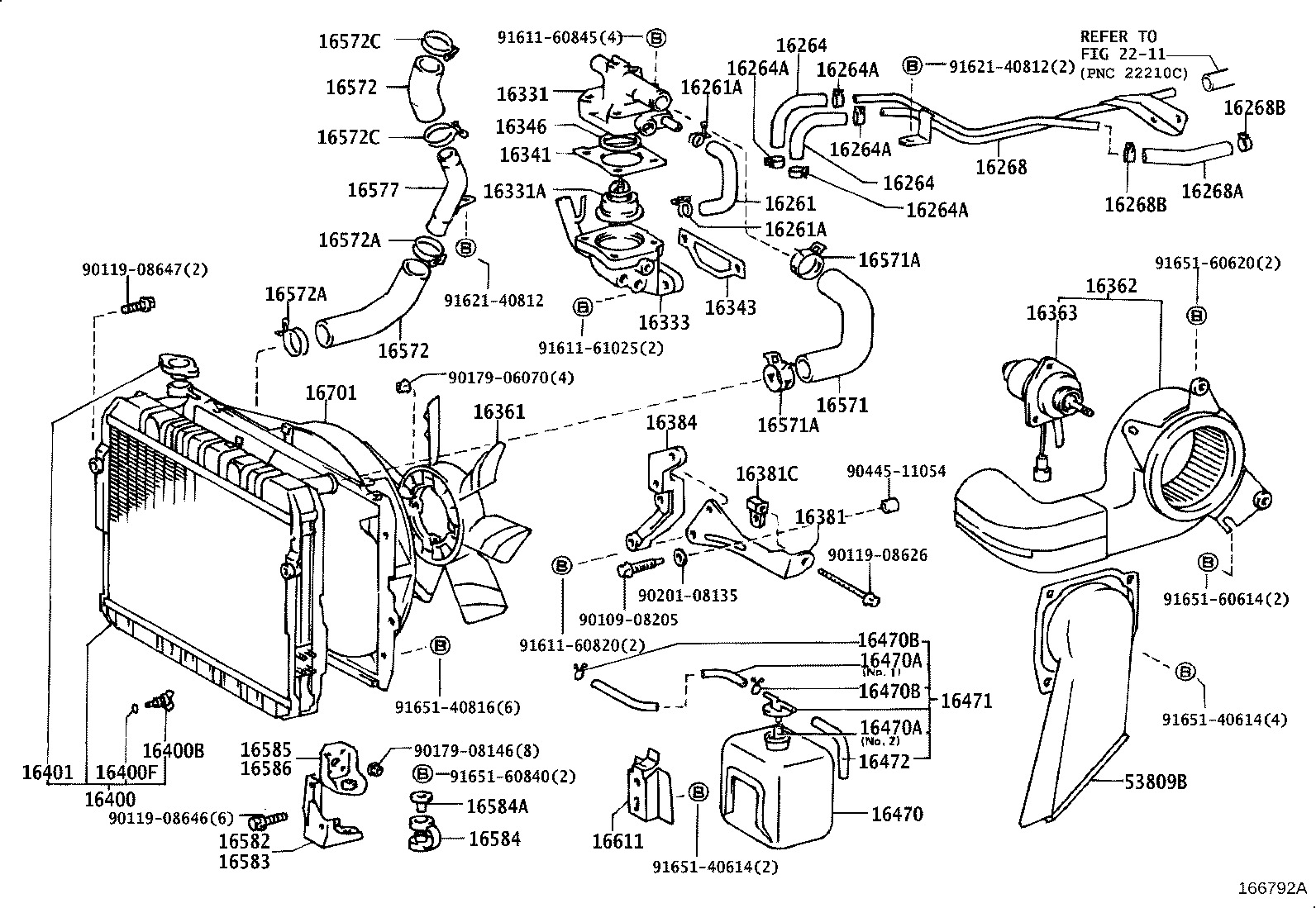 Toyota 99555-10125 HOSE(FOR WATER BY-PASS PIPE)