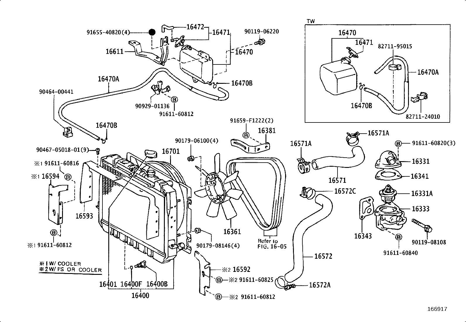 16400-73440 RADIATOR ASSY product image