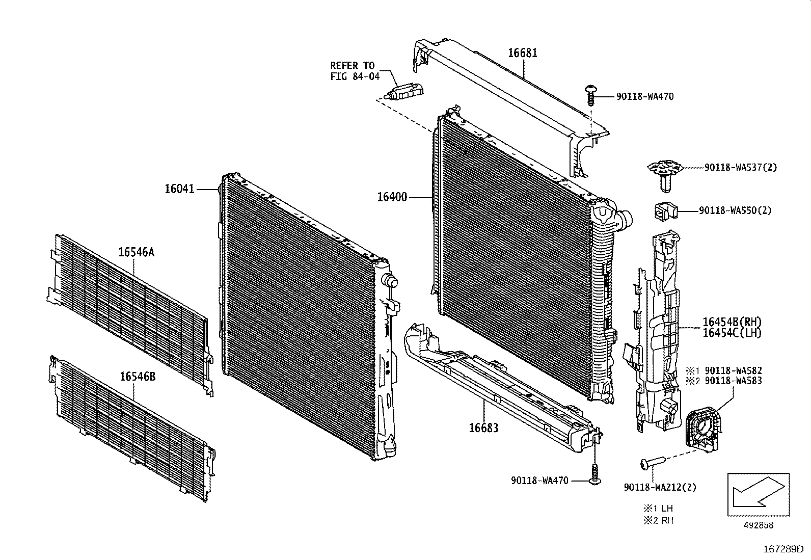 Toyota 16574-WAA02 HOSE, WATER BY-PASS, NO.7