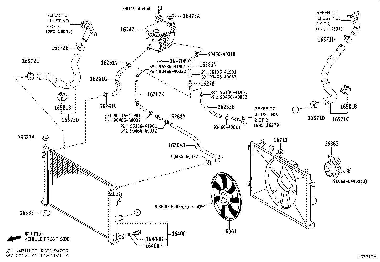 Toyota 90949-01C99 CLIP, RADIATOR HOSE, NO.5