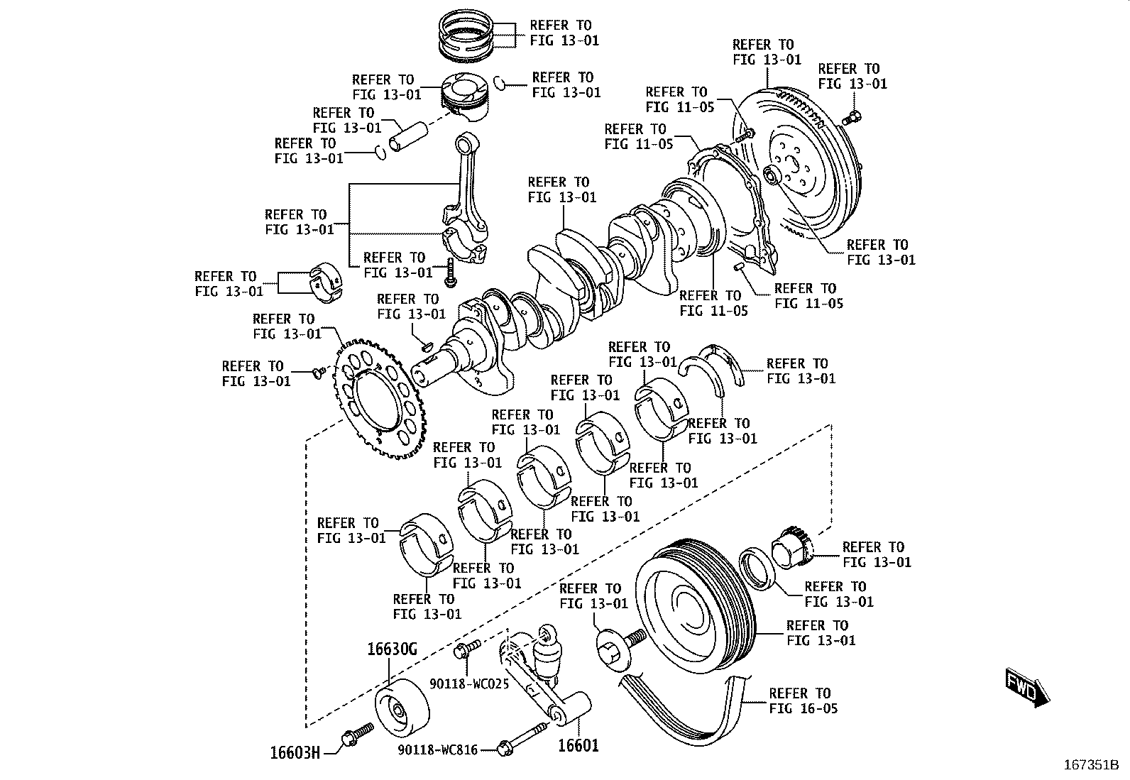 16173-WC001 PULLEY, WATER PUMP product image
