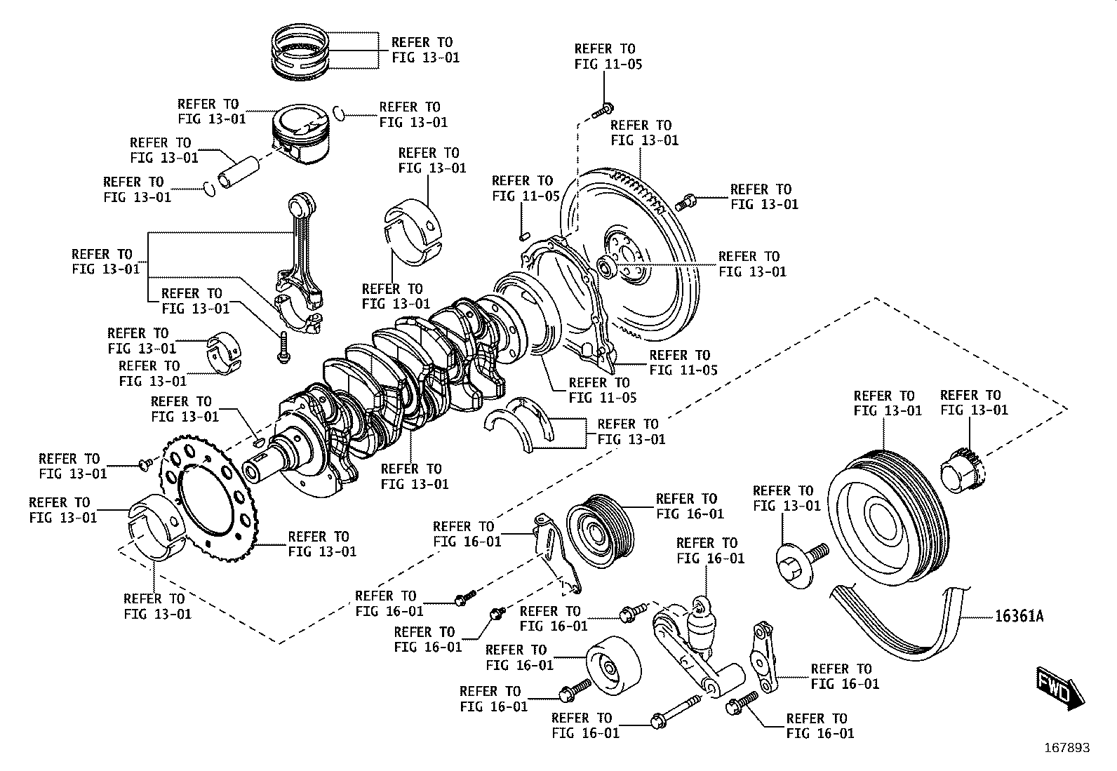 90118-WCB57 BELT, V (COOLER COMPRESSOR TO CRANKSHAFT PULLEY), NO.2 product image