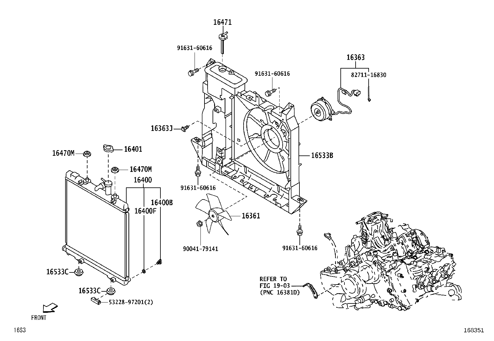 16363-B5022 MOTOR, COOLING FAN product image