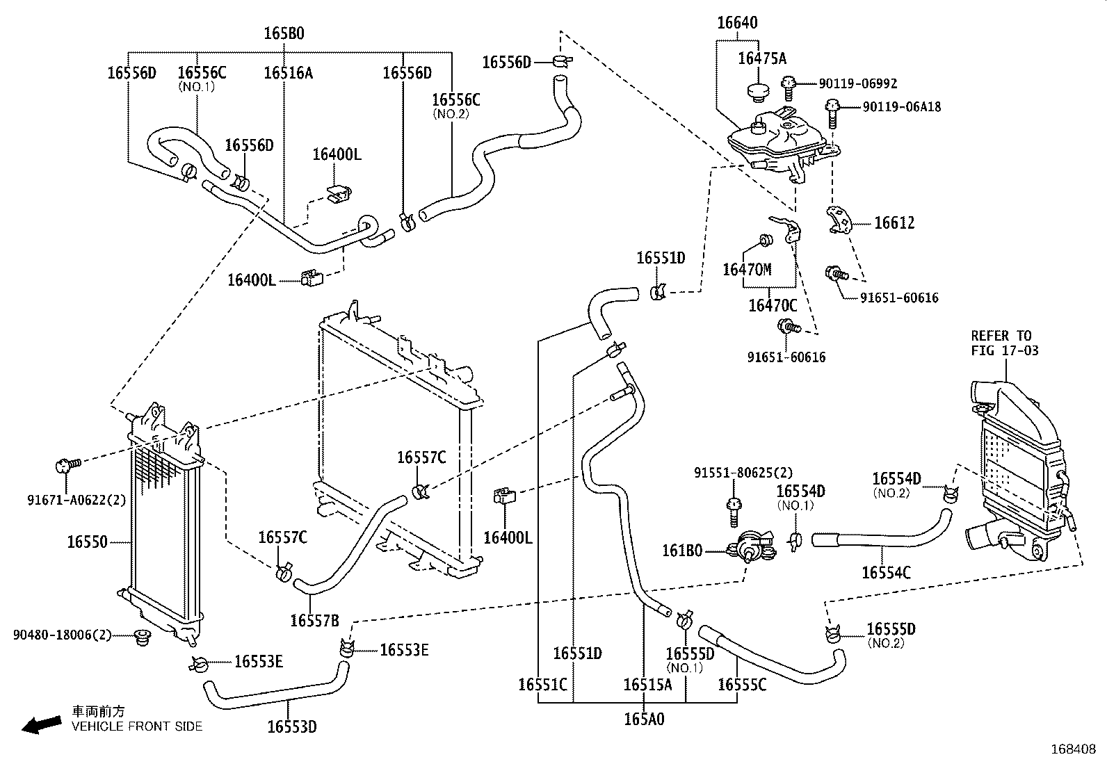 87245-37J12 HOSE, WATER BY-PASS, NO.2 product image