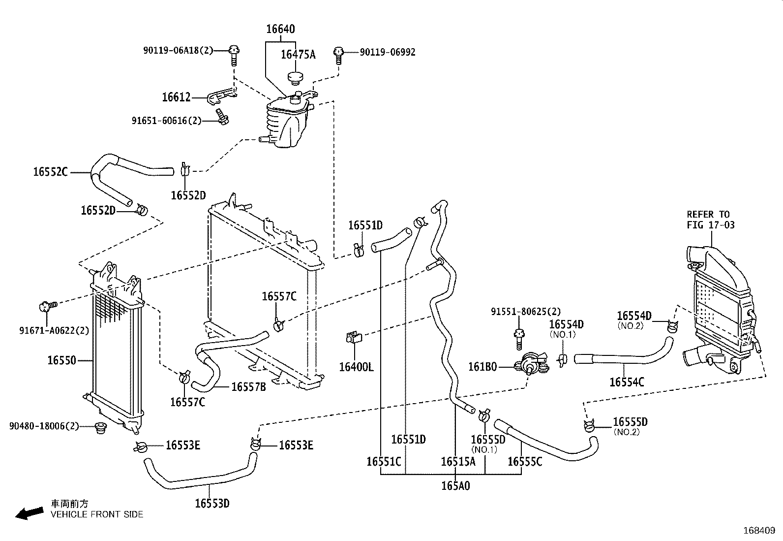 87245-37J12 HOSE, WATER BY-PASS, NO.2 product image