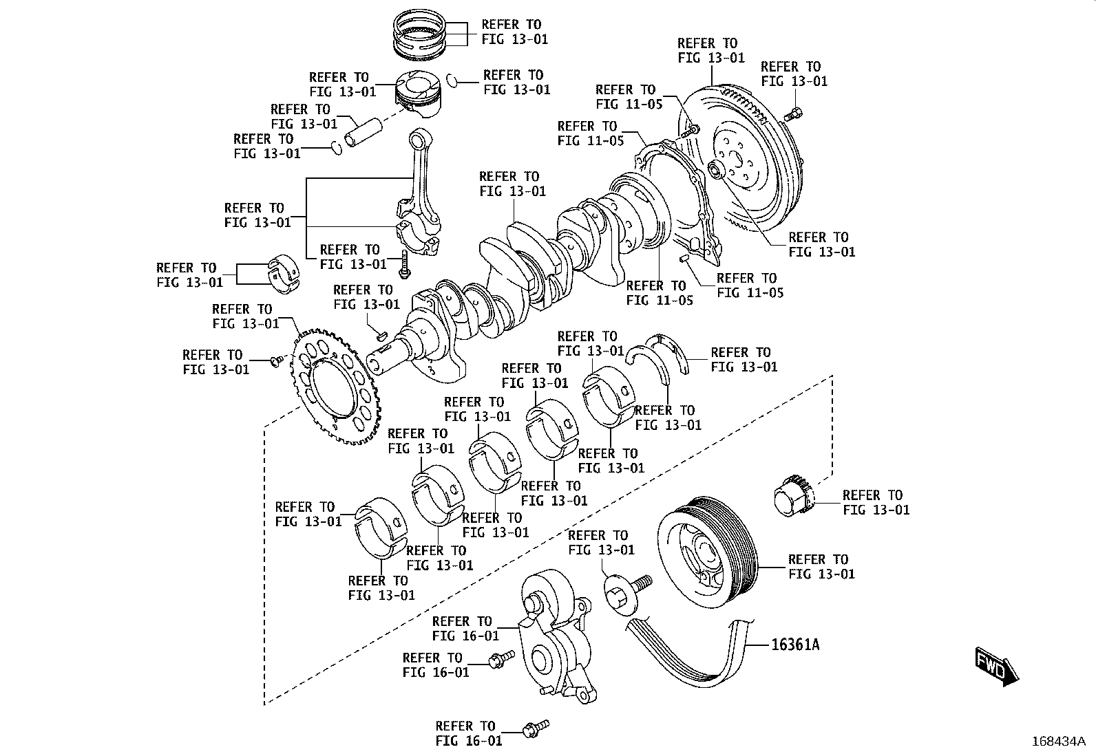 90118-WCG78 BELT, V (COOLER COMPRESSOR TO CRANKSHAFT PULLEY), NO.2 product image