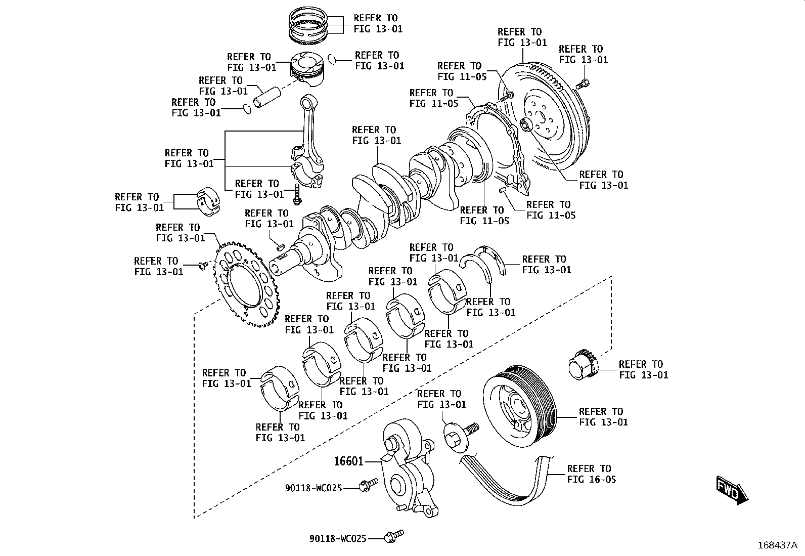 16620-WC003 TENSIONER SUB-ASSY, V-RIBBED BELT product image