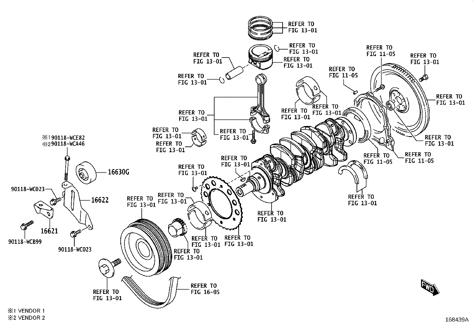 16622-WC002 ARM, V-RIBBED BELT TENSIONER product image