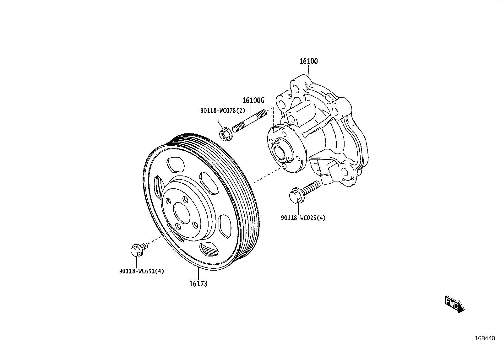 16622-WC002 ARM, V-RIBBED BELT TENSIONER product image
