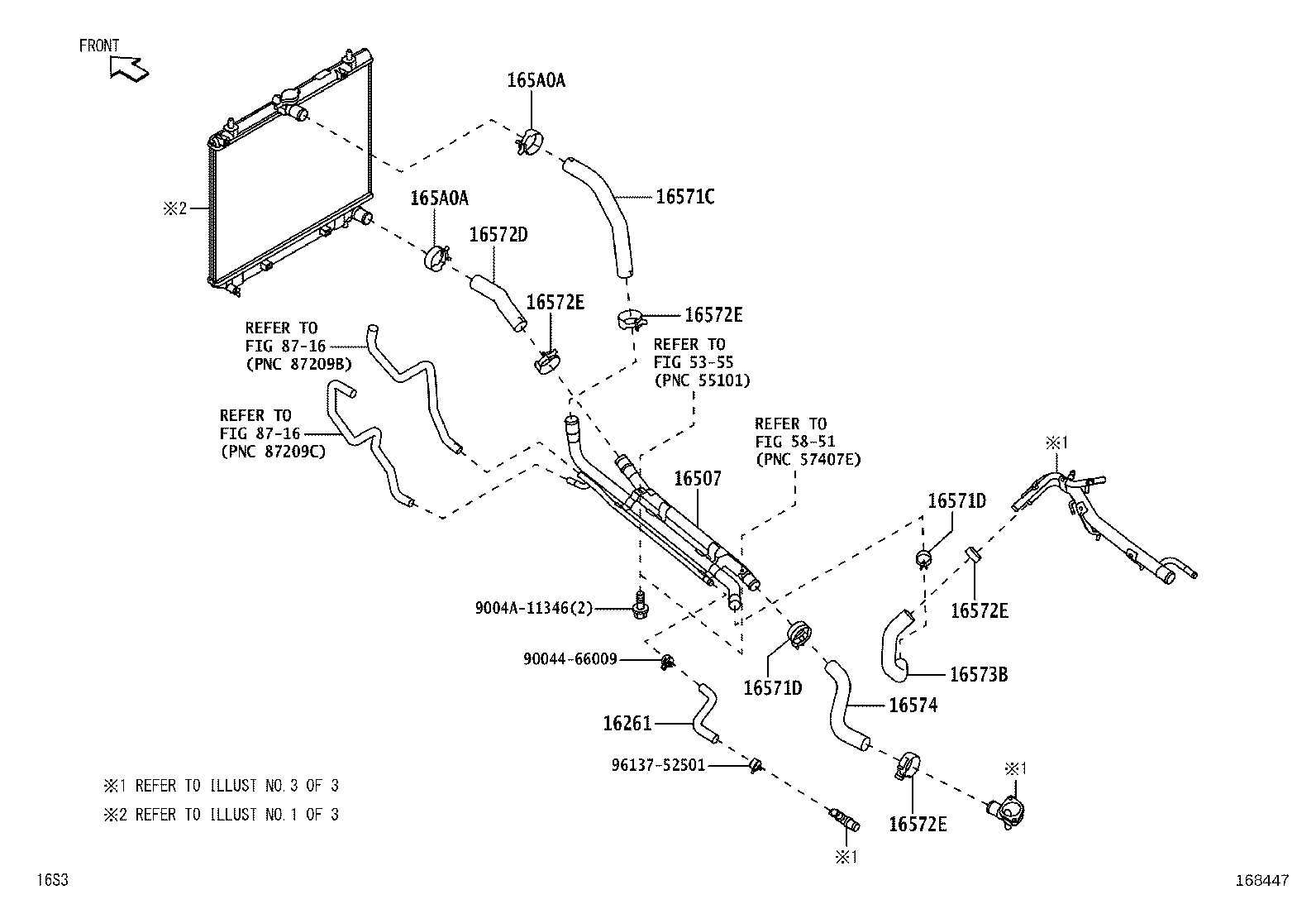 16261-BZ570 HOSE, WATER BY-PASS product image