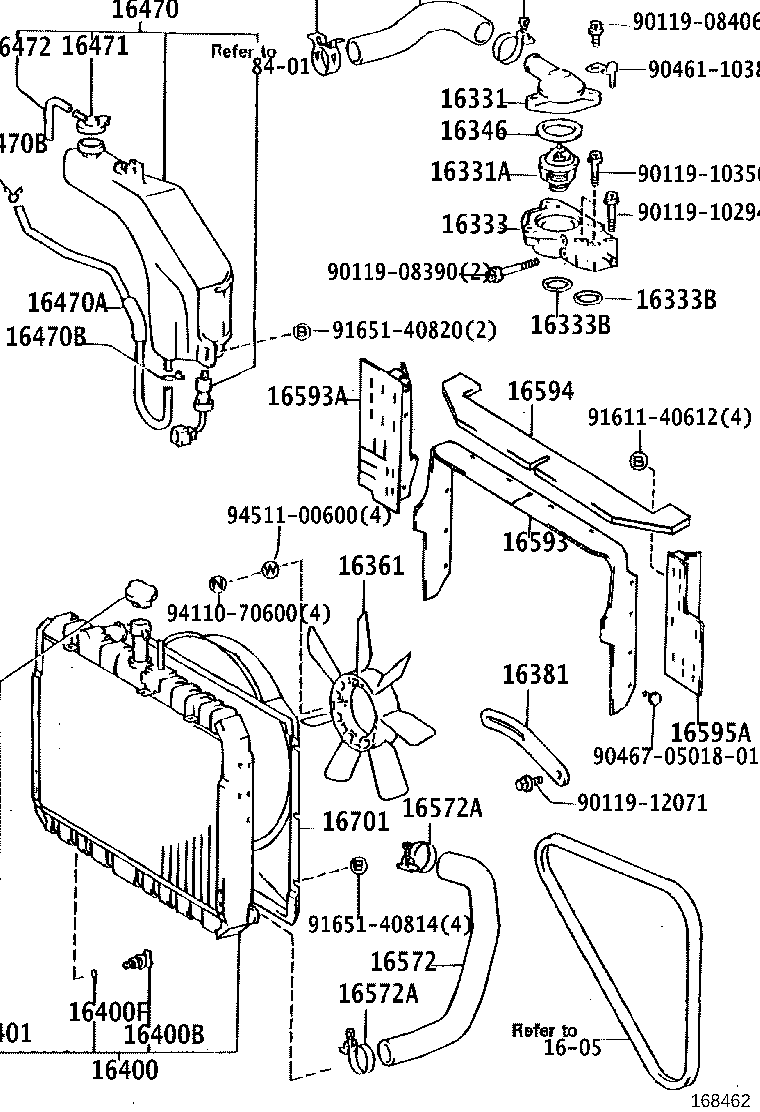 16400-73390 RADIATOR ASSY product image