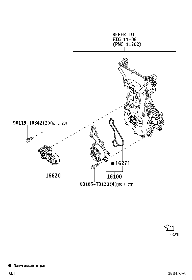 161A0-B0010 PUMP ASSY, ENGINE WATER product image