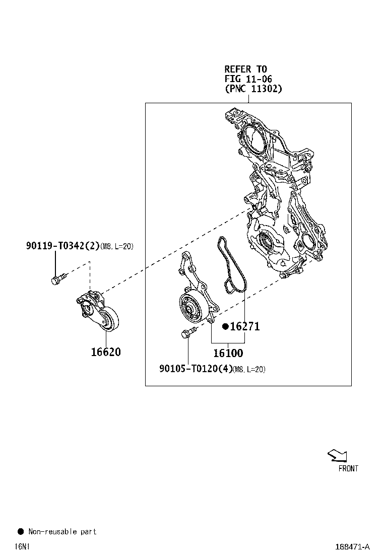 161A0-B0010 PUMP ASSY, ENGINE WATER product image