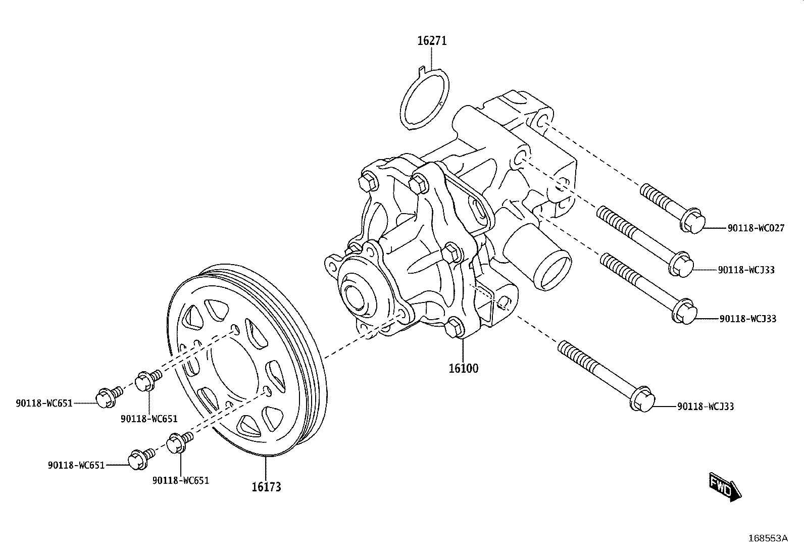 16603-WC003 PULLEY ASSY, IDLER product image