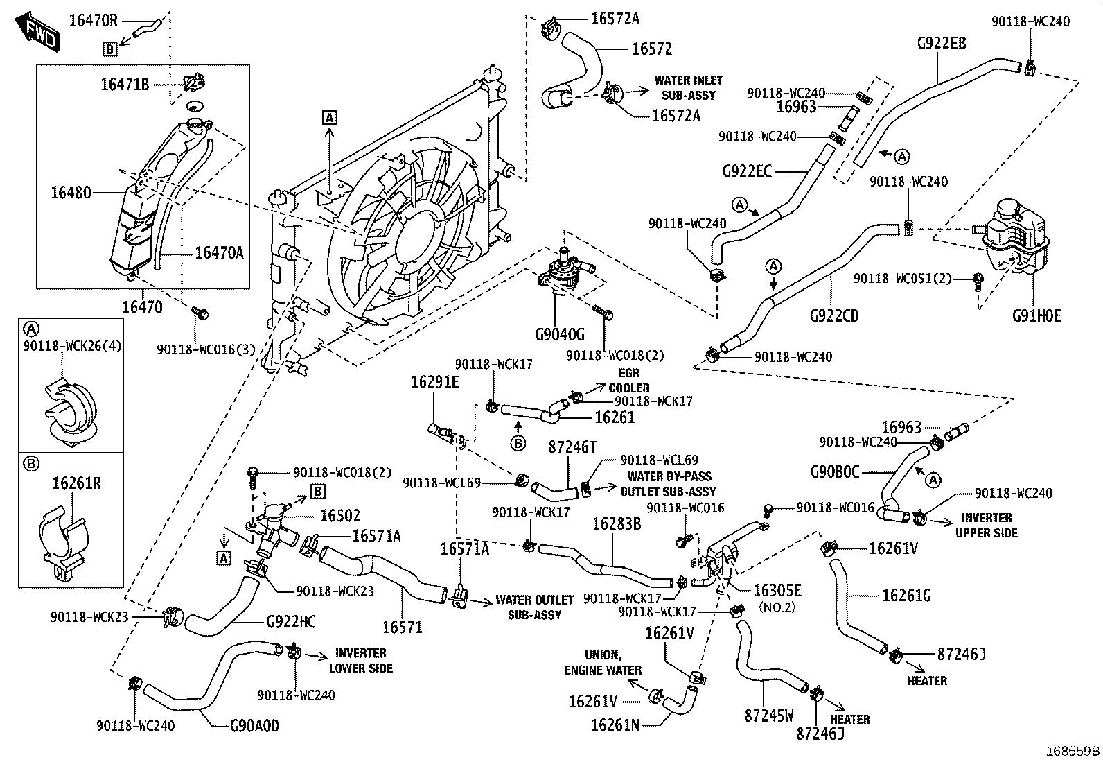 16262-WC002 HOSE, WATER INLET product image