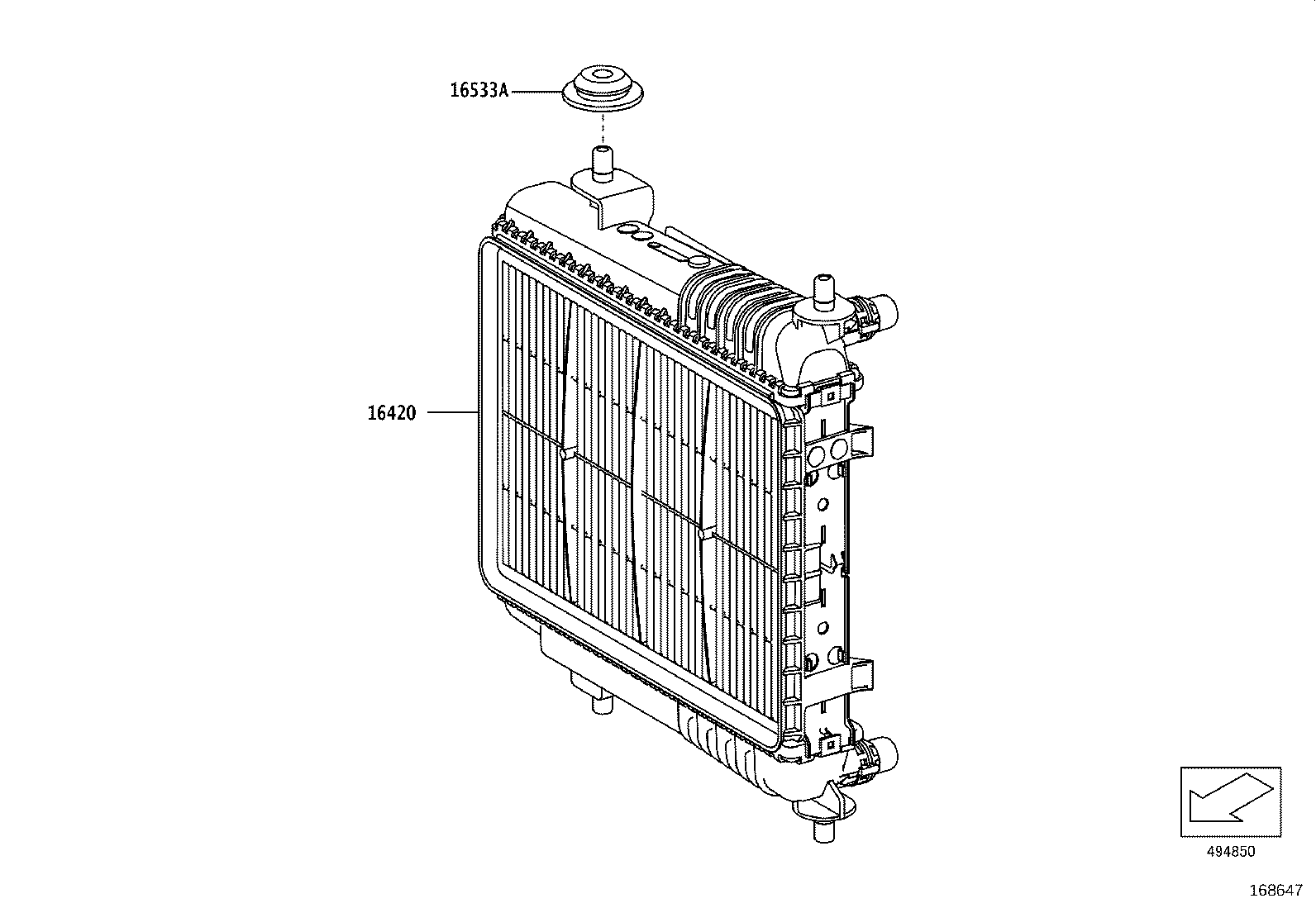 16261-WAA03 HOSE, WATER BY-PASS, NO.1 product image