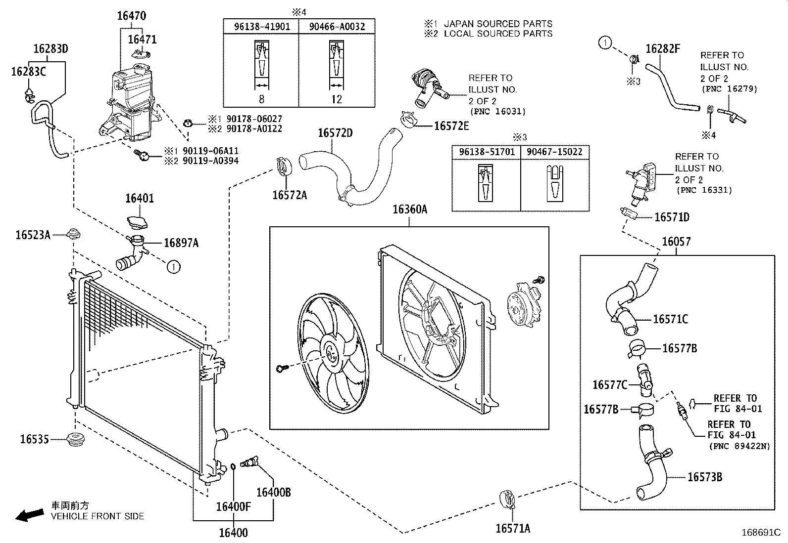 Toyota 16031-F0040 WATER INLET SUB-ASSY, W/THERMOSTAT