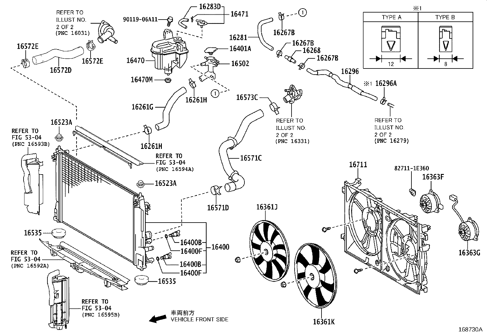 16264-15070 HOSE, WATER BY-PASS, NO.2 product image