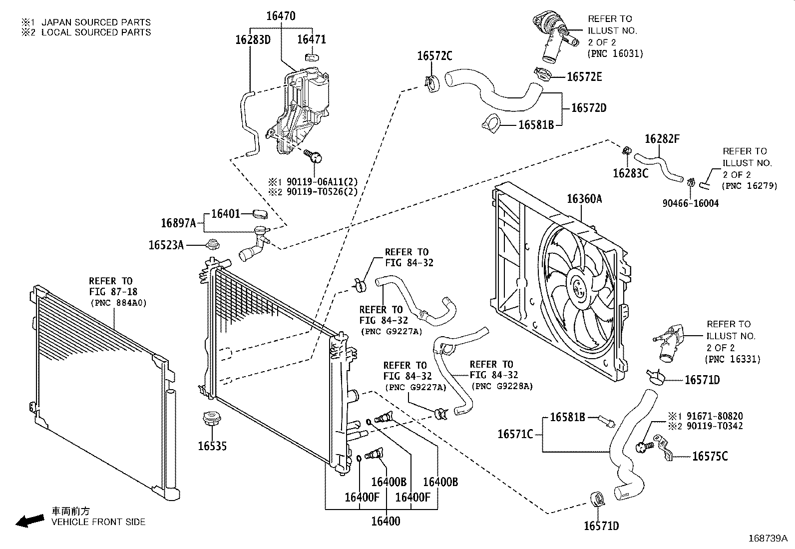 16260-24040 Water Bypass Hose Assembly product image
