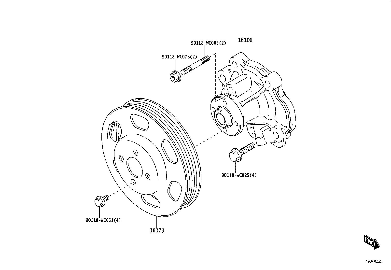 16620-WC007 TENSIONER ASSY, V-RIBBED BELT product image