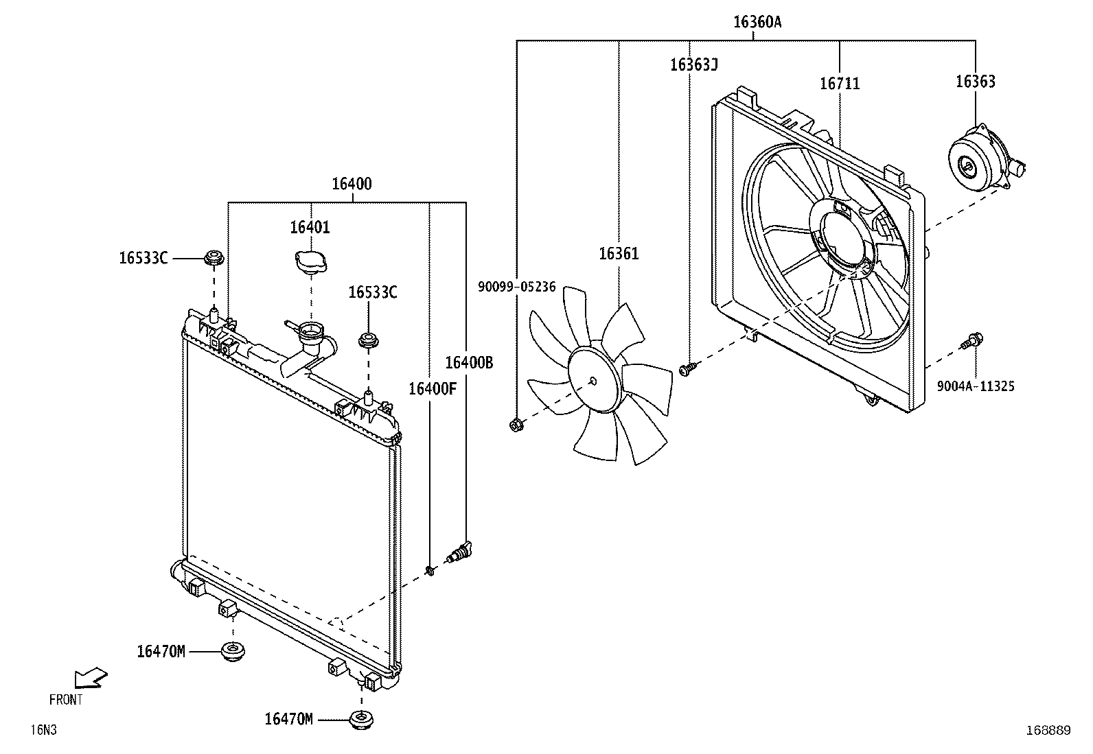 16360-BZ640 FAN ASSY, W/MOTOR product image