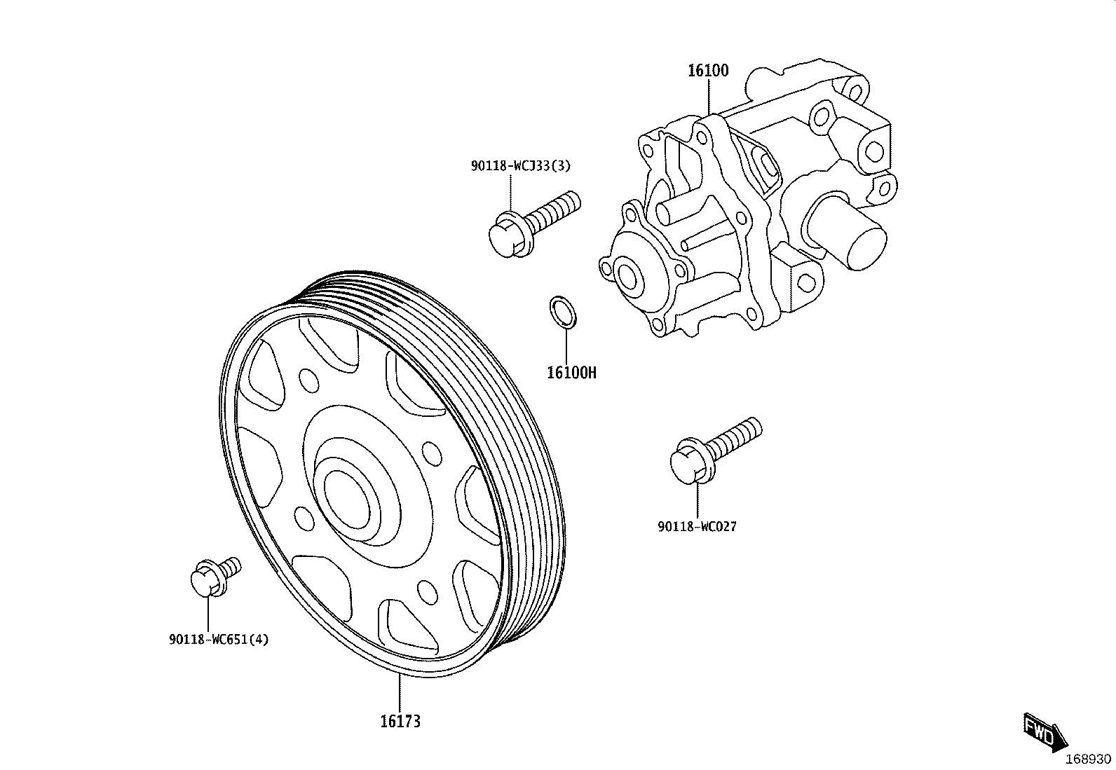 16100-WC009 PUMP ASSY, ENGINE WATER product image