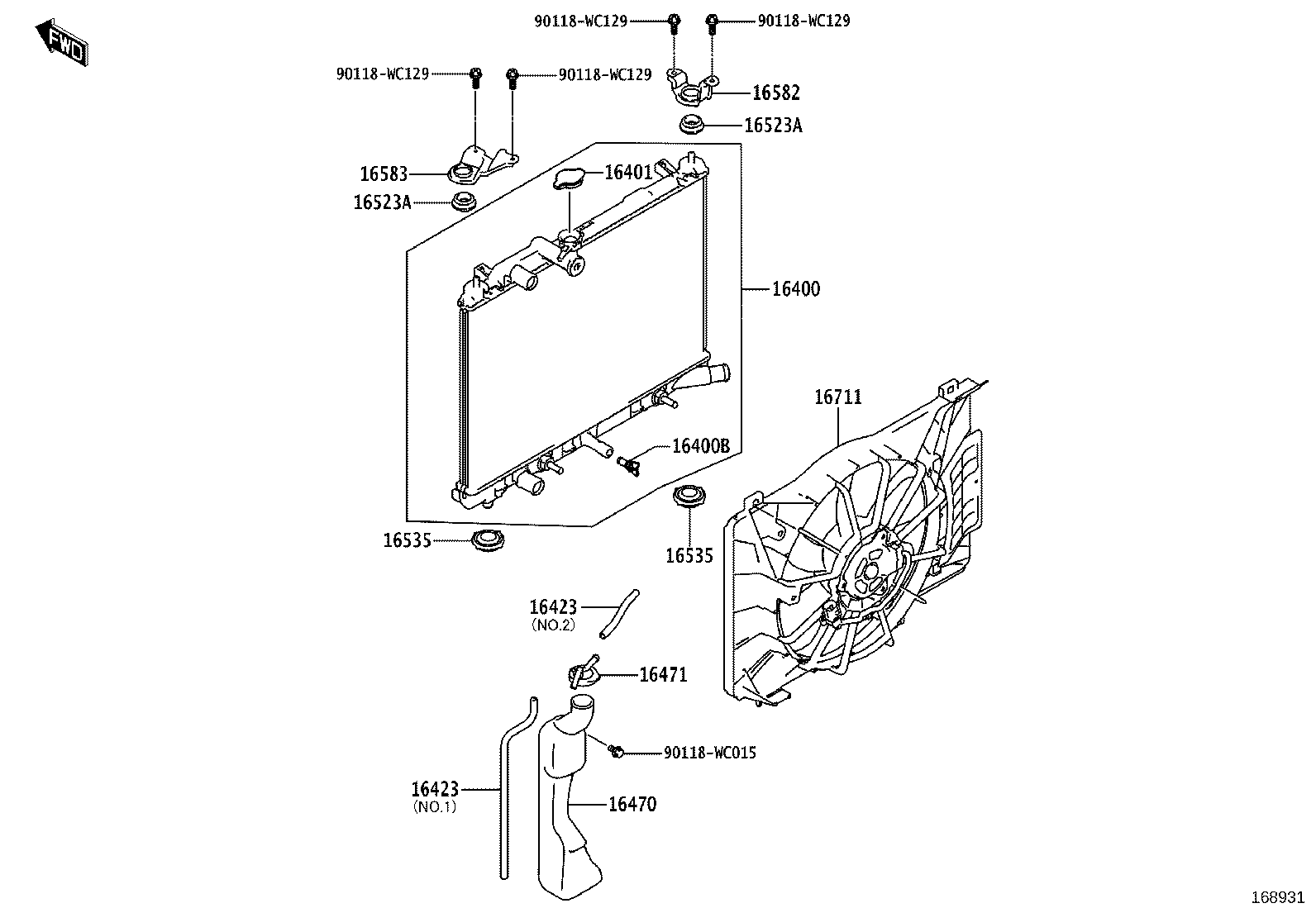 87246-WC011 HOSE, WATER BY-PASS, NO.2 product image