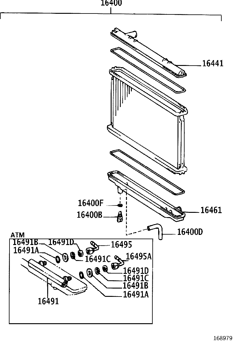 90445-16020 HOSE, WATER BY-PASS, NO.2 product image