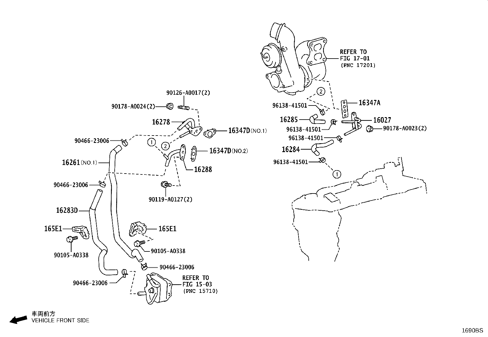 16268-F0110 PIPE, WATER BY-PASS, NO.2 product image