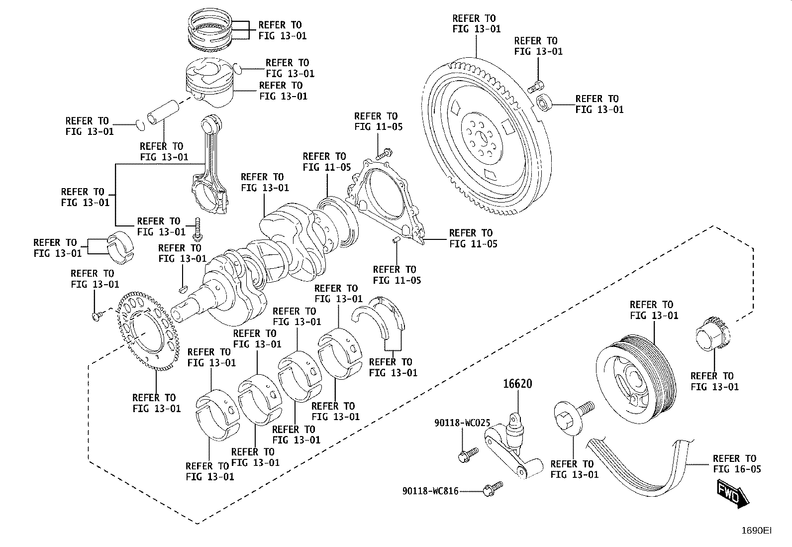16620-WC008 TENSIONER ASSY, V-RIBBED BELT product image