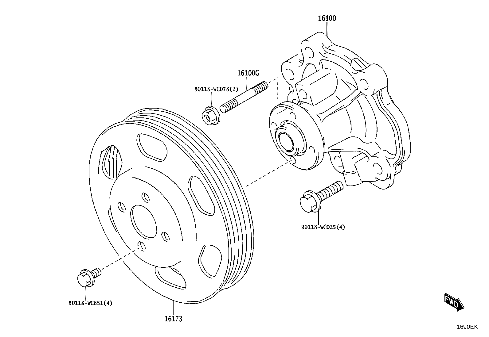 16620-WC008 TENSIONER ASSY, V-RIBBED BELT product image