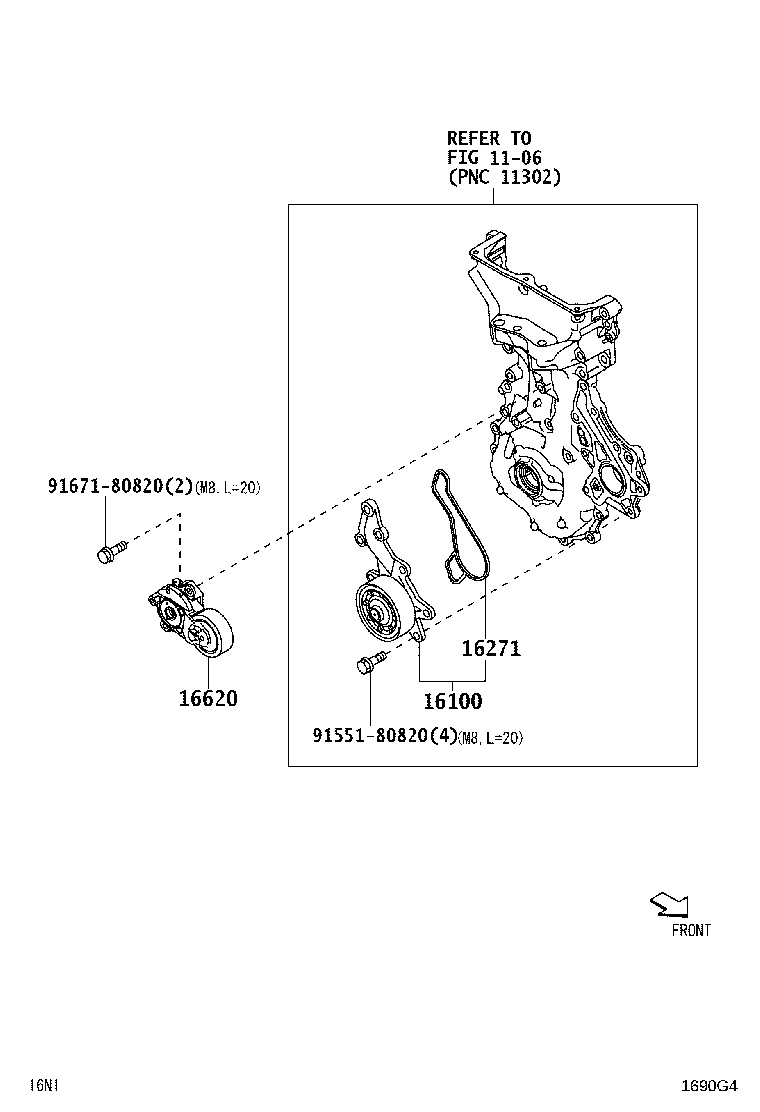 161A0-B9800 PUMP ASSY, ENGINE WATER product image