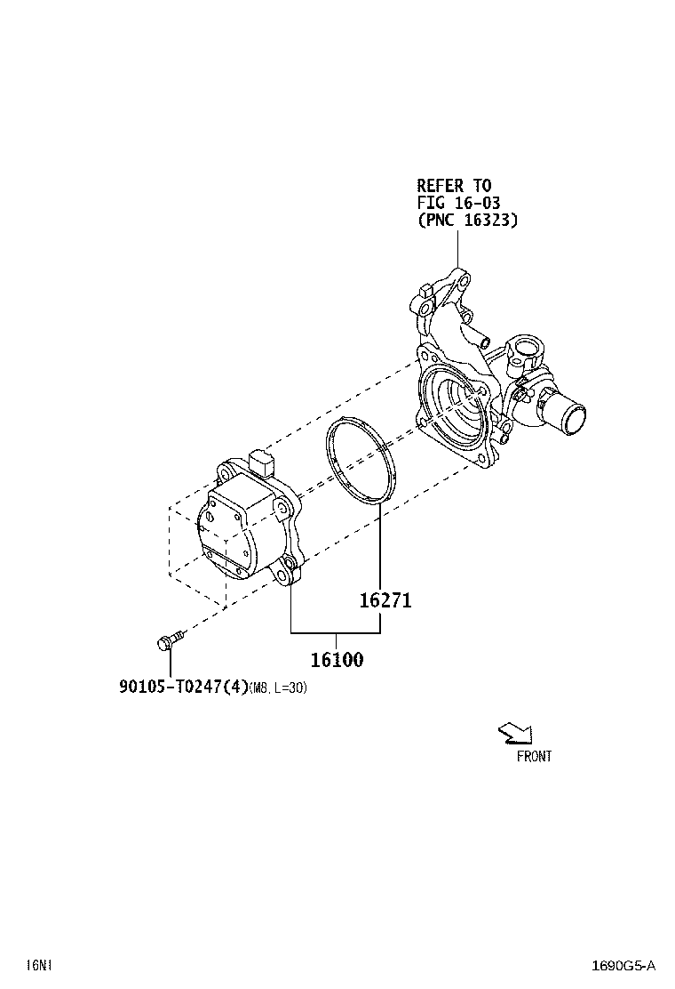 161A0-B9800 PUMP ASSY, ENGINE WATER product image