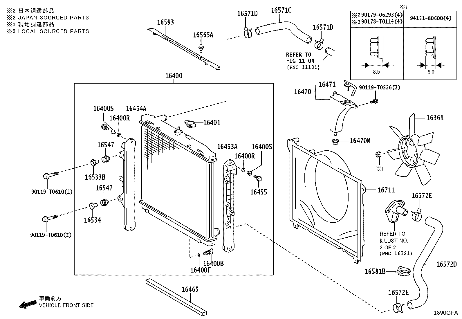90466-T0080 CLIP(FOR TURBO WATER HOSE NO.1) product image