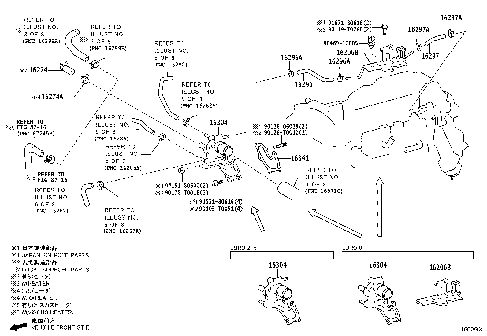 16356-31031 JOINT, WATER BY-PASS, REAR product image