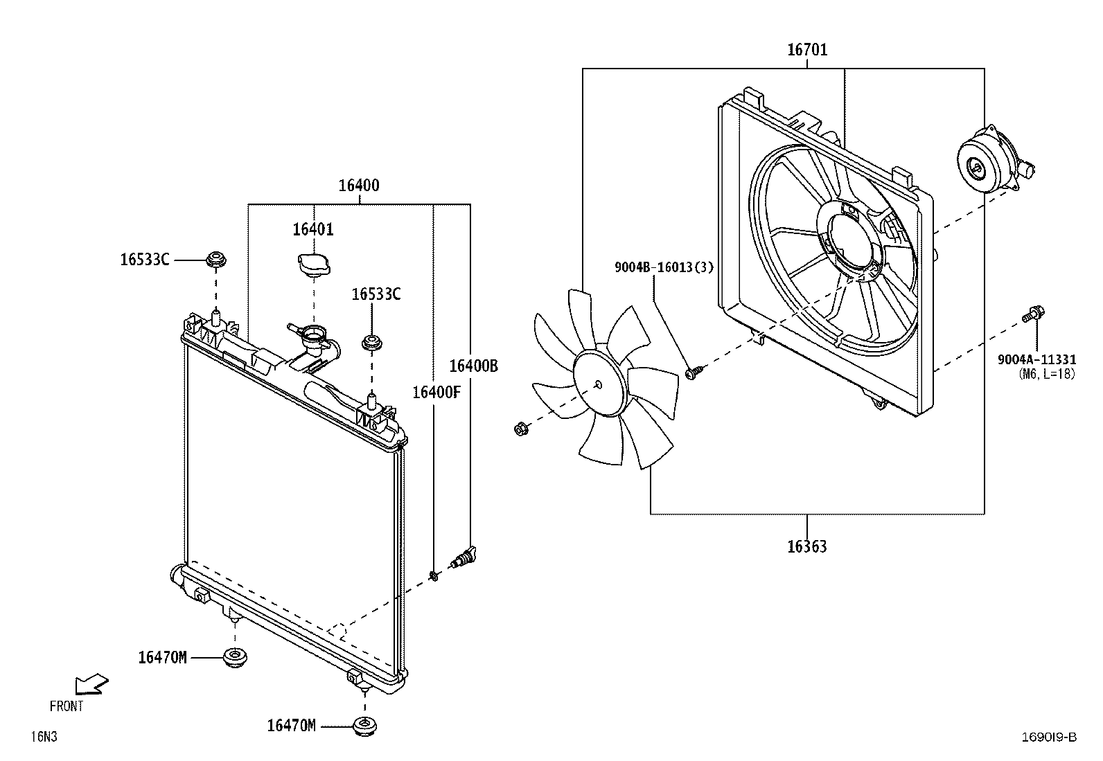 16362-BZ030 MOTOR, COOLING FAN product image