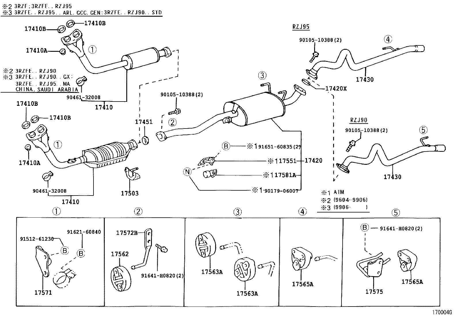 17405-75230 PIPE ASSY, EXHAUST, TAIL product image