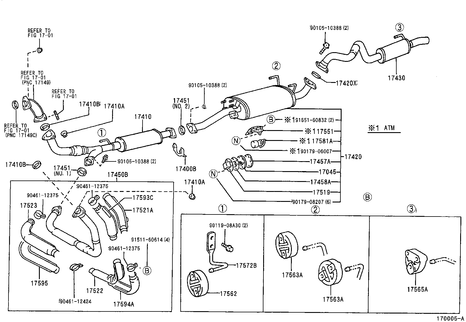 17405-75230 PIPE ASSY, EXHAUST, TAIL product image