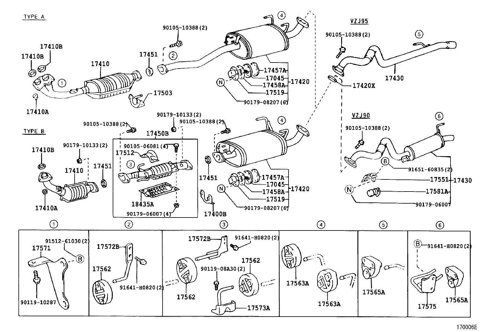 17405-62050 PIPE ASSY, EXHAUST, TAIL product image