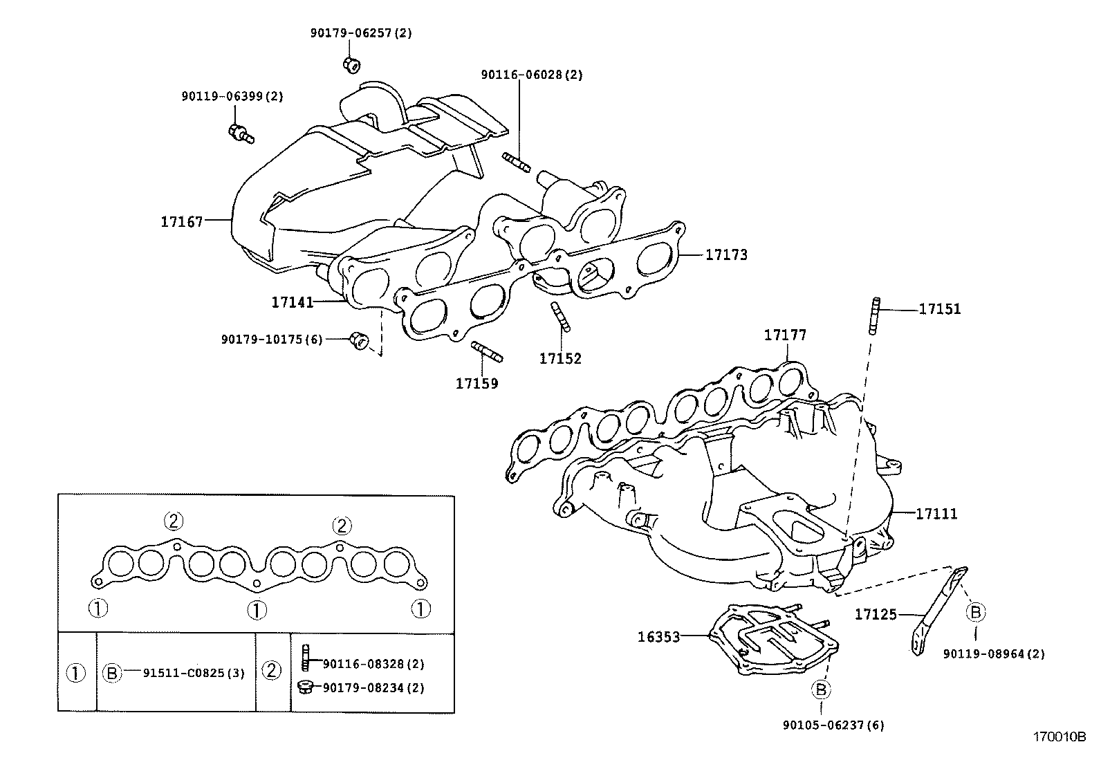 17167-75020 INSULATOR, EXHAUST MANIFOLD HEAT, NO.1 product image