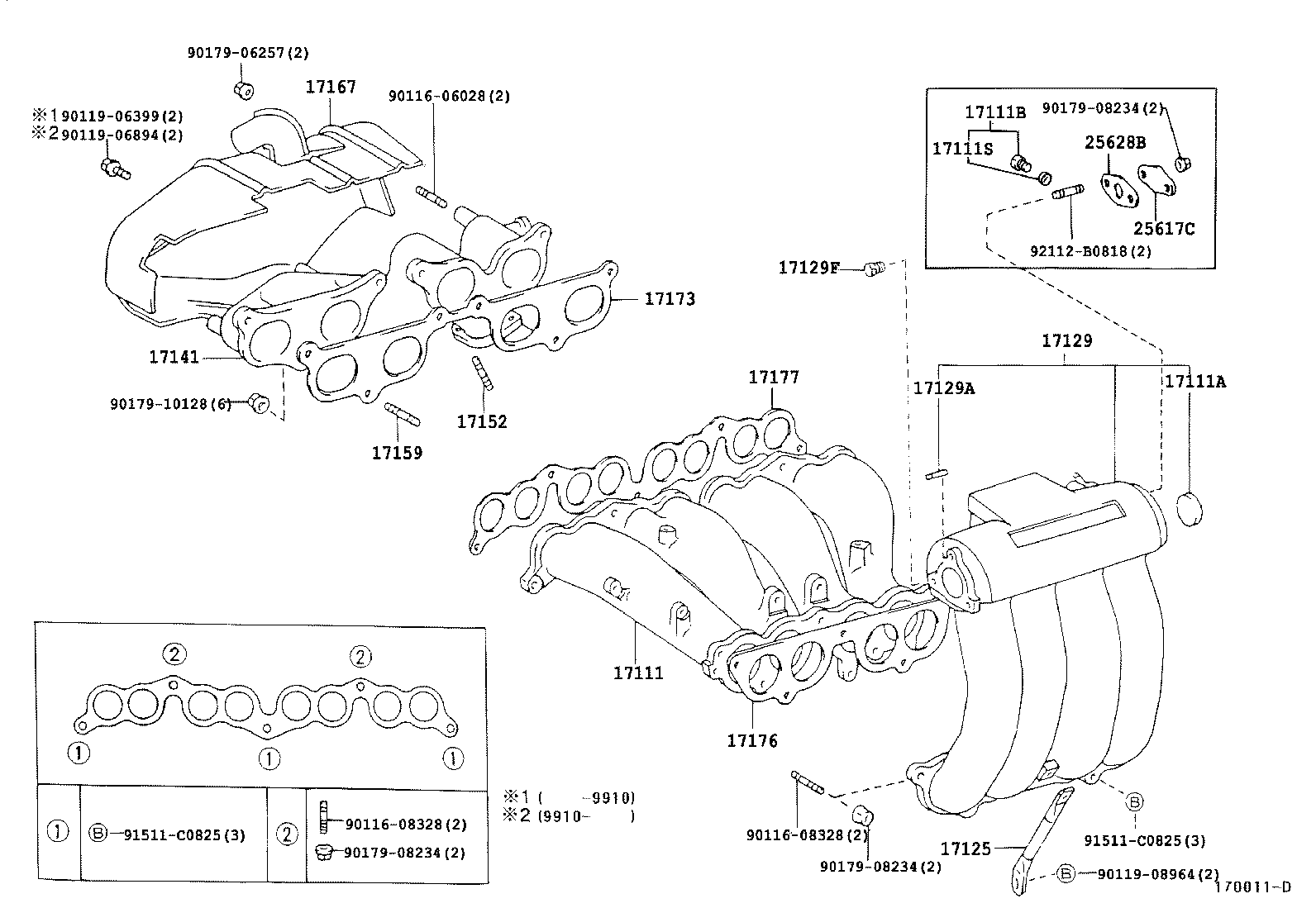 17111-67050 MANIFOLD, INTAKE product image