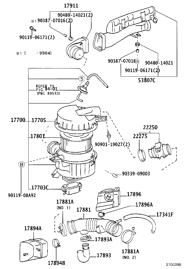 17705-67160 CAP SUB-ASSY, AIR CLEANER product image