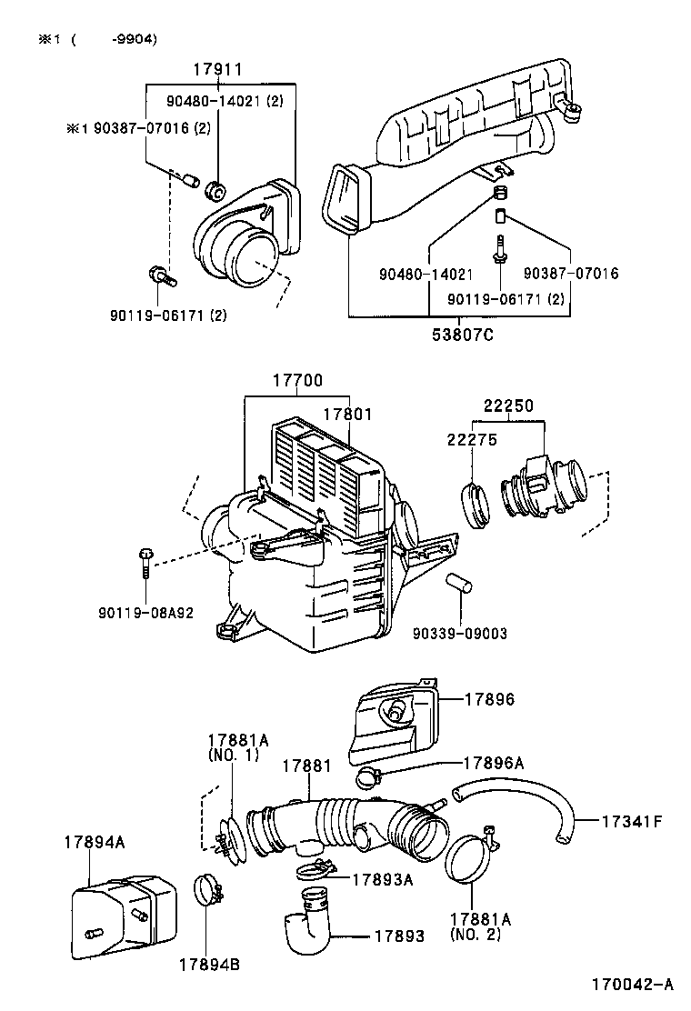 17700-67110 CLEANER ASSY, AIR product image