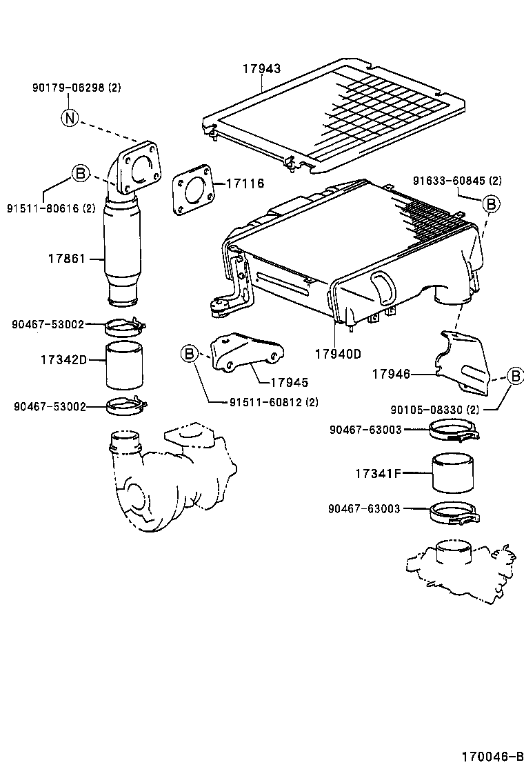 17705-67160 CAP SUB-ASSY, AIR CLEANER product image
