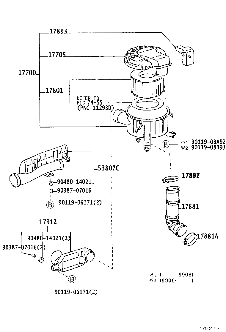 17700-67110 CLEANER ASSY, AIR product image