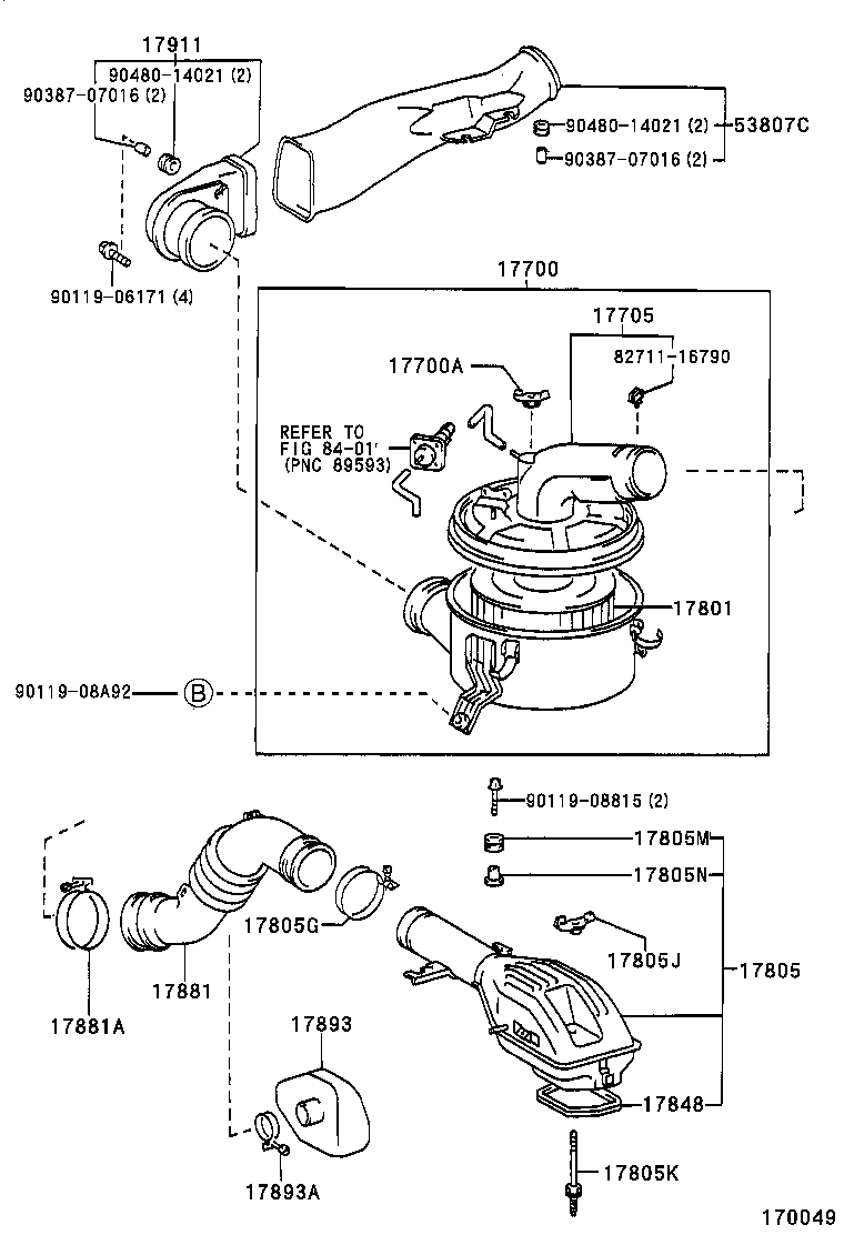 17705-67160 CAP SUB-ASSY, AIR CLEANER product image